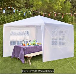 10' x 10' Party Tent Outdoor Canopy Tent for Parties with 3 Moveable Walls Waterproof Patio Gazebo Tent