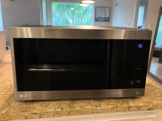LG Microwave 1.5 cu ft 1200W Stainless Steel – Clean & Working