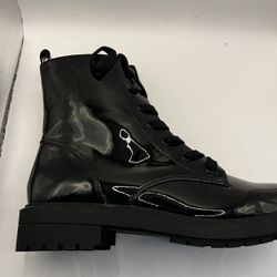 NEW  Woman’s Patent Leather Combat Boots