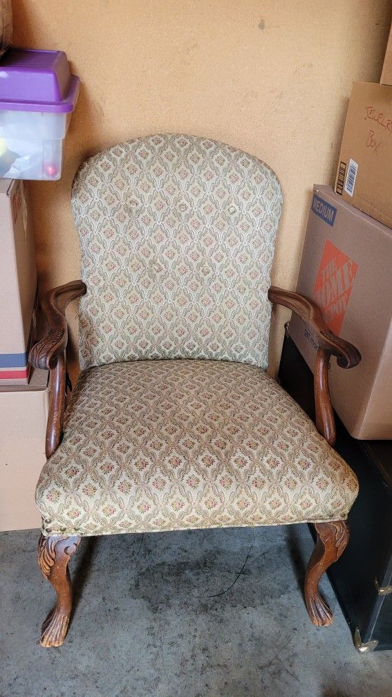 Queen Anne Antique Armchair