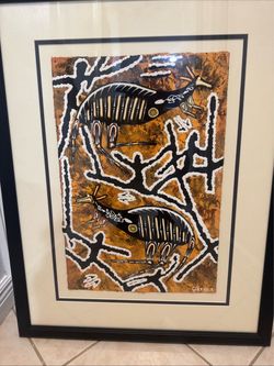Gurrgila Framed Aboriginal Art Print