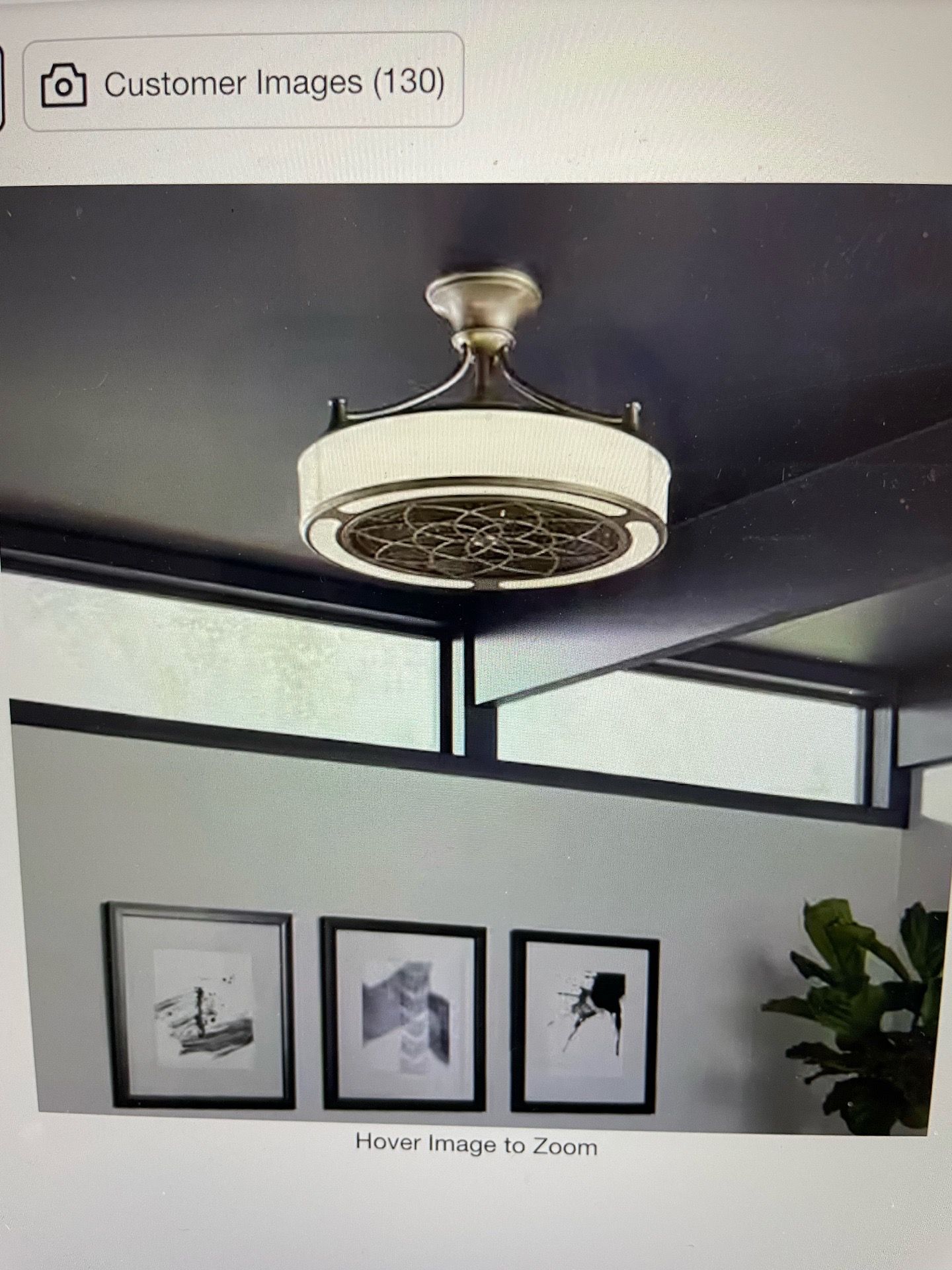 22” LED INDOOR / COVERED OUTDOOR CEILING FAN WITH LIGHT and remote control