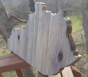 Hand made kentucky state sign reclaimed wood