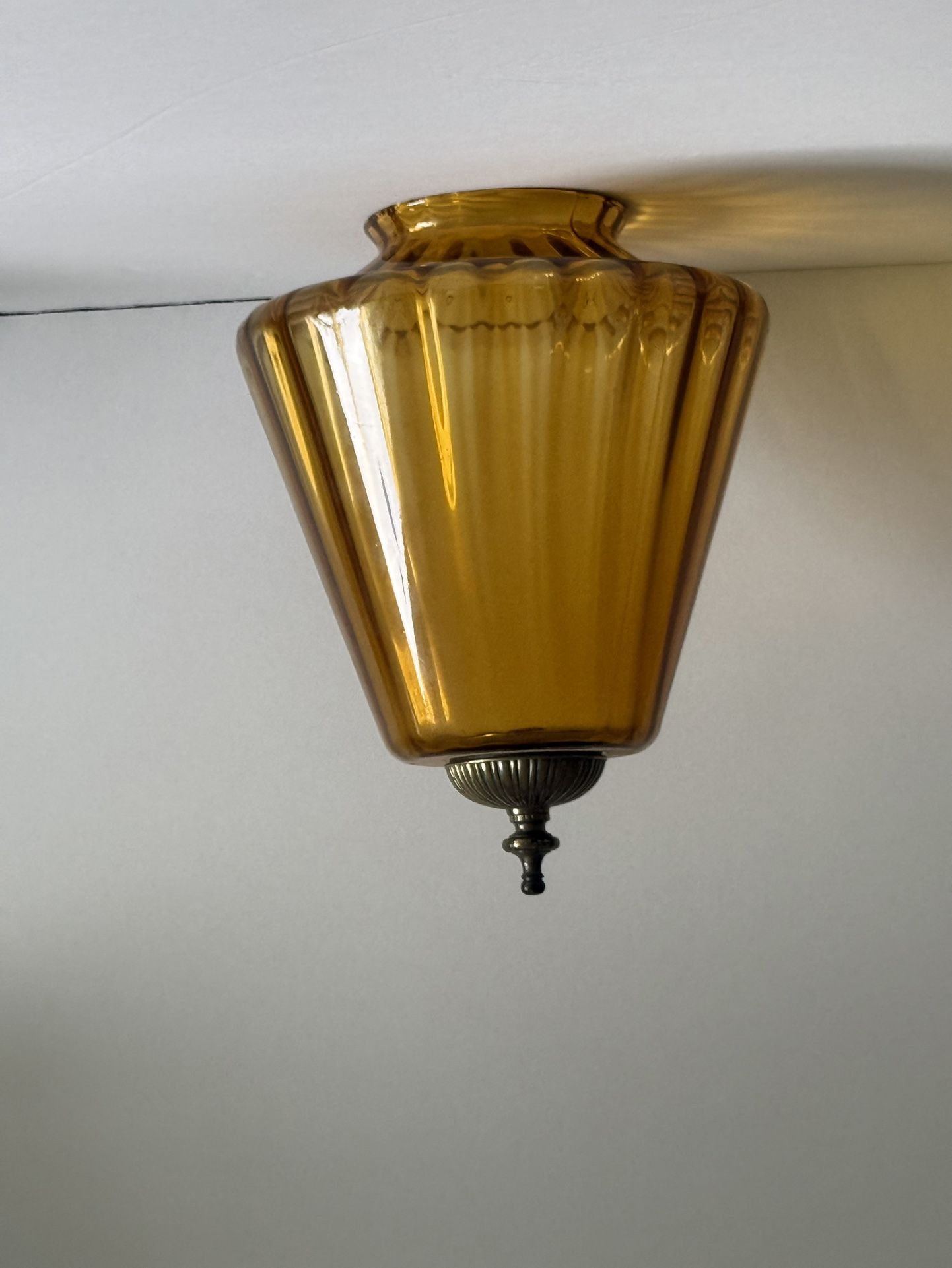 Beautiful Amber Glass Light Cover