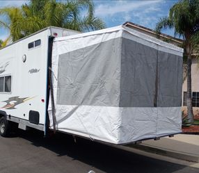 Toy hauler tent