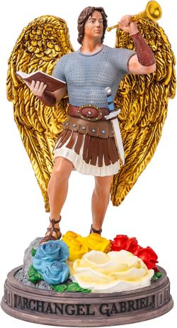 Archangel Gabriel Statue 13" Angel Figurine With Book of Prayers