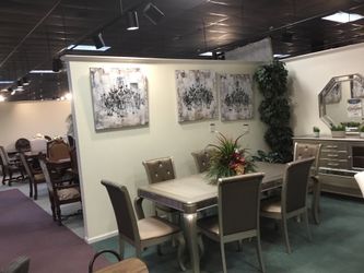 Mollai beautiful dining set with server and mirror