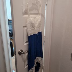 Blue And White Dress