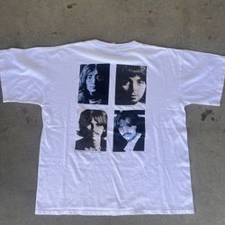 Vintage 1990 The Beatles White Album Photo T-Shirt White L White Shirt