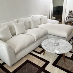Valyou Furniture Feathers Sectional 110 inch / Beige / Facing Right 