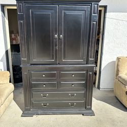 Large Solid Wood Armoire / TV Cabinet – Tons of Storage – $100