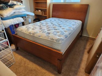 Hardwood Queen Bed Frame + Matress and Box