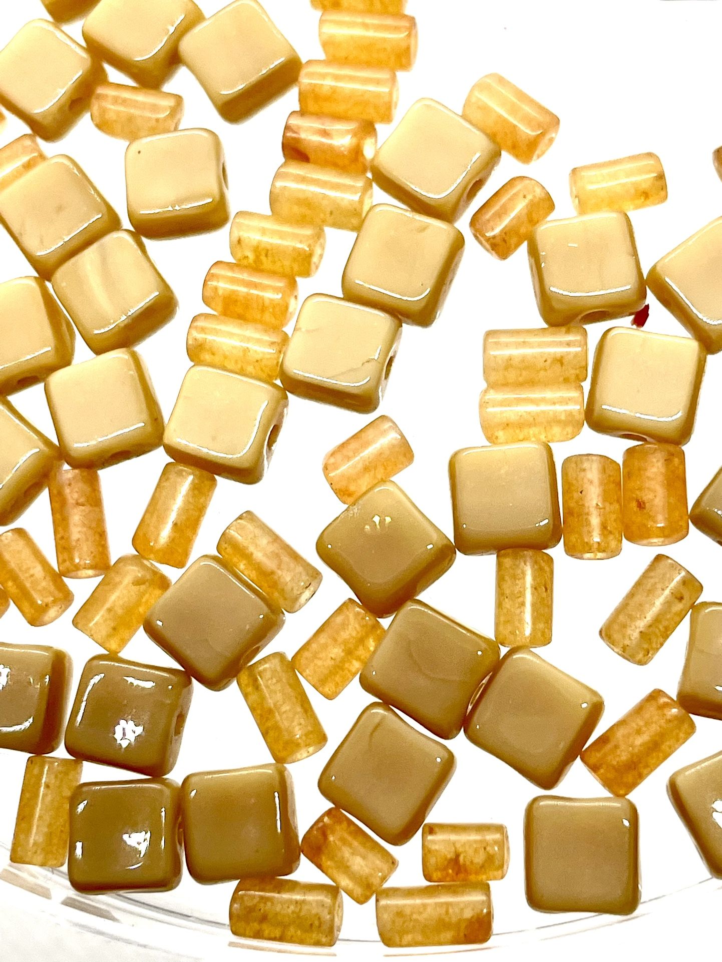 Over 120 Caramel Colored Beads