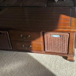 Solid Wood Coffee Table & End Table