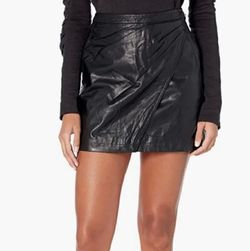 Free People Faux Leather Skirt - Size 6