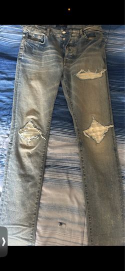 $230 Amiri Jeans Size 34 White Patches