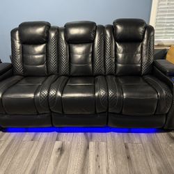 Leather Theater recliner