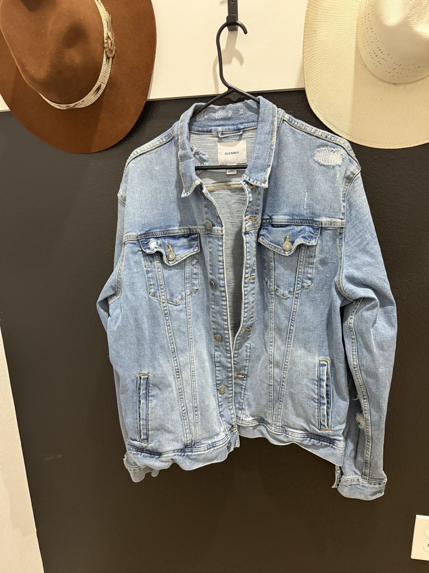 Denim Jacket . Chaqueta De Mezcliza Estilo Rompida$12
