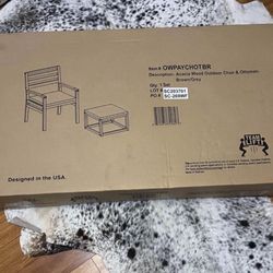 Patio Chair with Ottoman Set