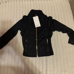 Black And Gold Lululemon Jacket Size 6