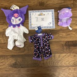 Build A Bear Purple Kuromi an Baku Buddies Buddy Hello Kitty By Sanrio 💜💜