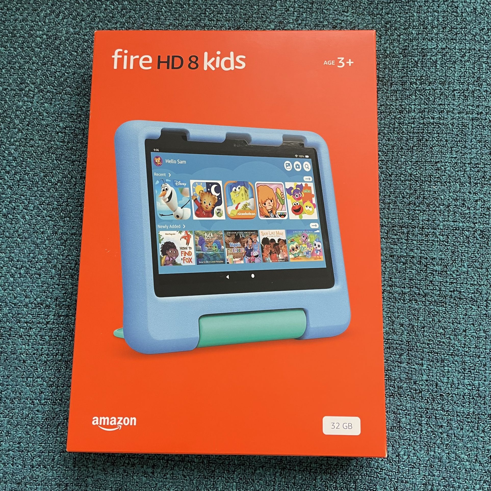 🔥Amazon - Fire HD 8 Kids Ages 3-7 (2022) 8 HD tablet with Wi-Fi 32GB Blue NEW!🔥