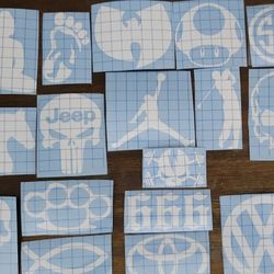 Auto Window Decal Lot 17 Piece Lot