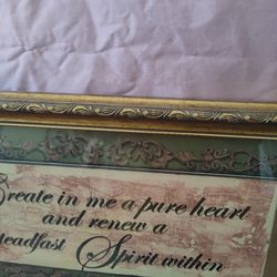 Spiritual framed wall art.