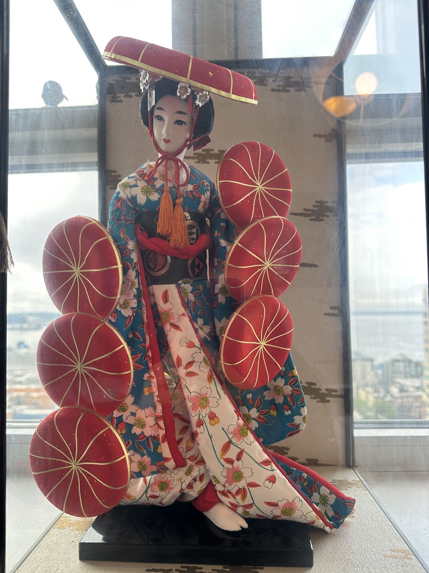 Vintage Japanese Geisha Kimono Doll Handmade With 6 Hats - Rare Find!