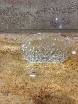 Small Cut Crystal Glass Napkin Holder