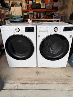 LG ThinQ Front Load Washer and Dryer Set
