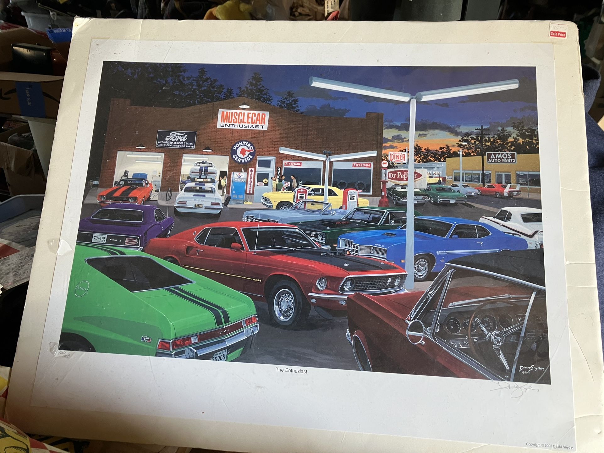 The Enthusiast Dave Snyder Car Art AMX Cyclone Daytona Trans Am Z-28 Cuda GTO