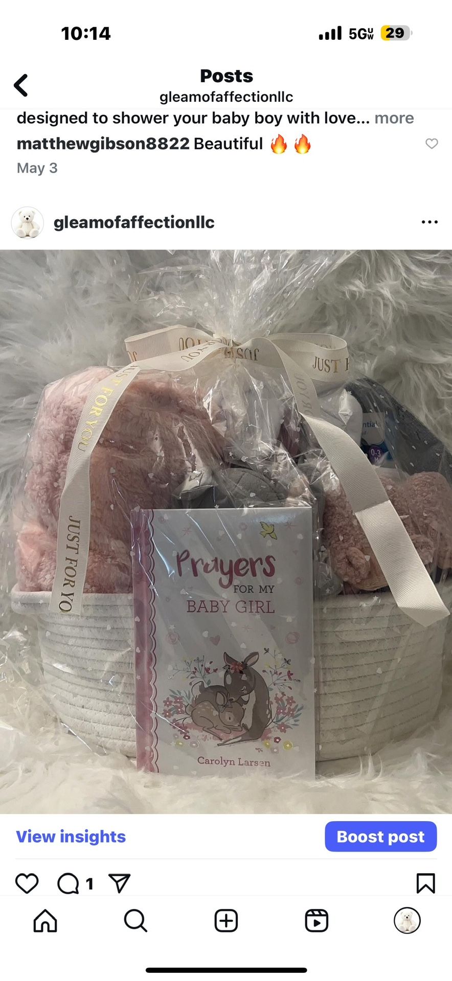 Baby Girl Gift Basket