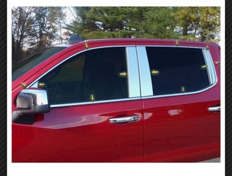 Brand New WP59170 Stainless Steel Window Accent Package 22Pc 2019-2025 Chevrolet Silverado QAA