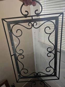 Rod Iron Glass Tray