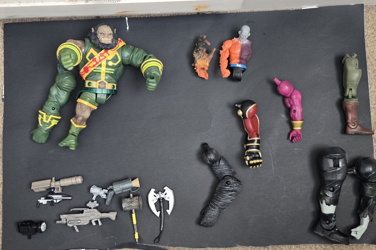 DC Universe Lot, Kalibak, Grundy- Right Leg And Arm, Imperiex- Right Arm, Gorilla Grodd-left Arm, Despero-right Arm, Rex Mason&Right Hand And Misc. W