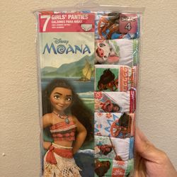 Toddler Girls 7 Pack Moana Panty 4