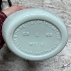 Prohibition Milk Glass Bottle.