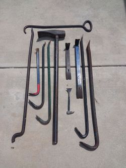 Prybars and Duck Bill Sledge hammer