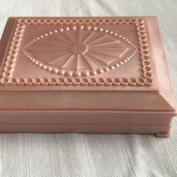 Vintage Dubois Footed Jewelry Box With Art Deco Lid 