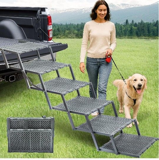 Wide Dog Ramp for Car, SUV, Truck, Portable Stairs New