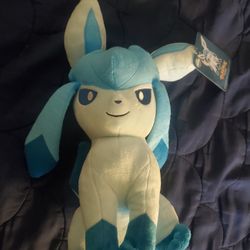 Pokemon Glaceon Plush Soft Stuffed Doll Toys Cute Collectible 25 CM Kids