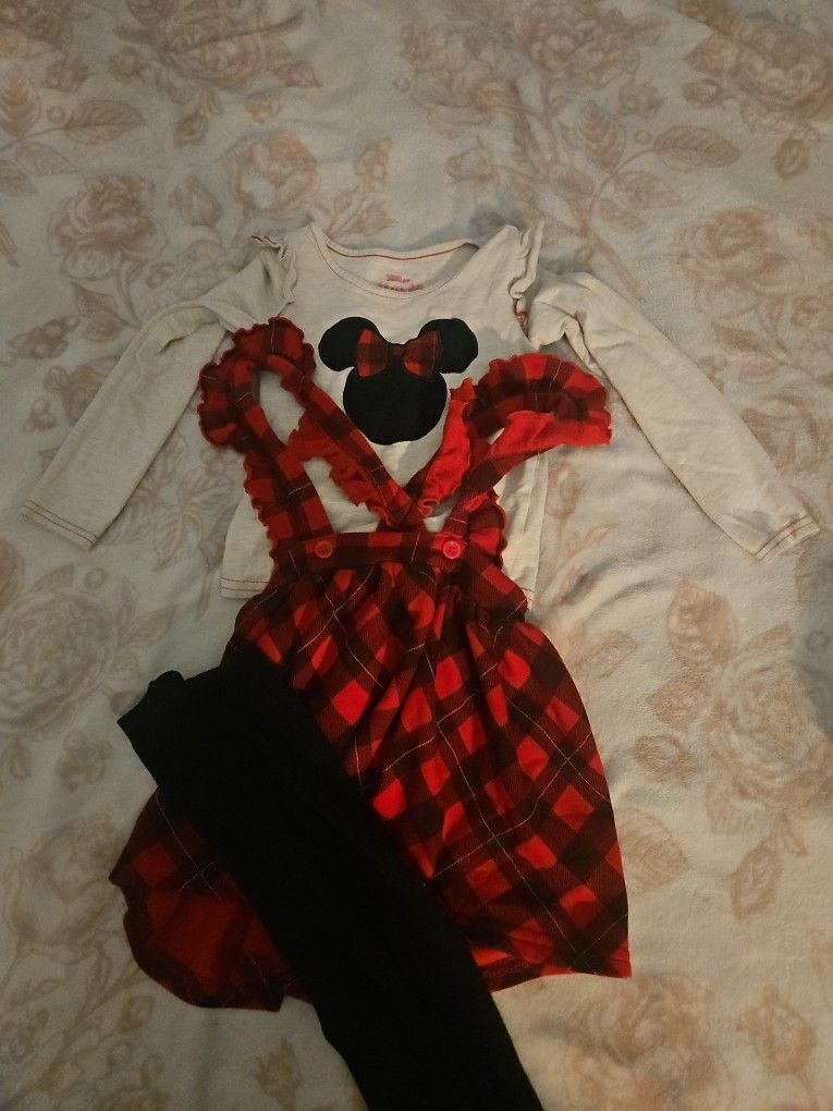 Minie Mouse Dress With Leggings