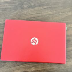 Red HP Laptop 