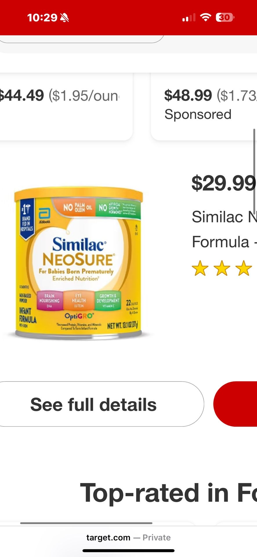 Similac Neosure Formula