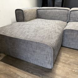 Article Quadra Chaise Modular Sectional in Carbon Gray