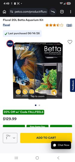 Fluval 6 gallon beta aquarium - Complete set up