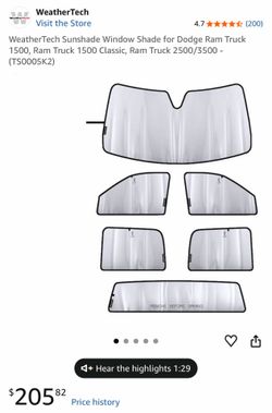 WeatherTech Sunshade Window Shade -RAM