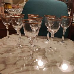 MIKASA CRYSTAL WATER GOBLETS SET 