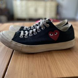 CDG Converse Low Tops Size 10